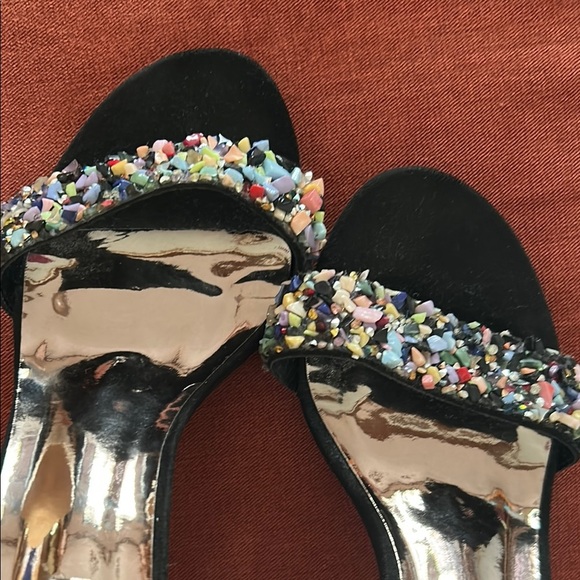 Valentino Black Stiletto Heels with Crystal Embellishments - Picture 8 of 8